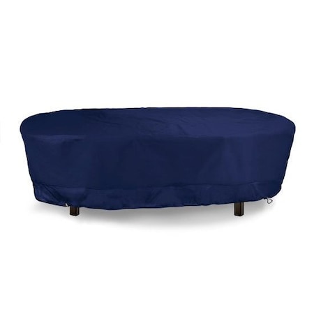 Eevelle Meridian Oval Table Set Cover, Navy, 114 in L x 25.5 in W x 82 in H MDTBLOVL_114L_82W_25H-NVY